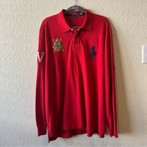 Polo Ralph Lauren County Riders Jockey Club crest Big Pony long sleeve shirt